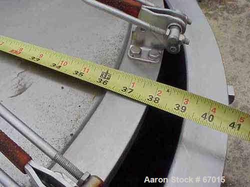 USED: Mixing can for an HDM100 (Ross) 100 gallon, 304 stainless steel,jacketed. 34" diameter x 28" straight side, flat bolt-on top, flatbottom. Includes follower plate. Openings: top (3) 1-1/2" NPT, ...