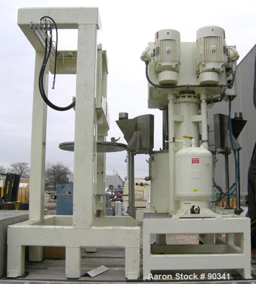Used Ross Versa Mixer, Model PVM-100, 304 stainless steel.  Rated for full vacuum (29.5" HG) and 5 psi air for discharge purposes only. Change can design, triple agitation. (1) Anchor style agitator,...