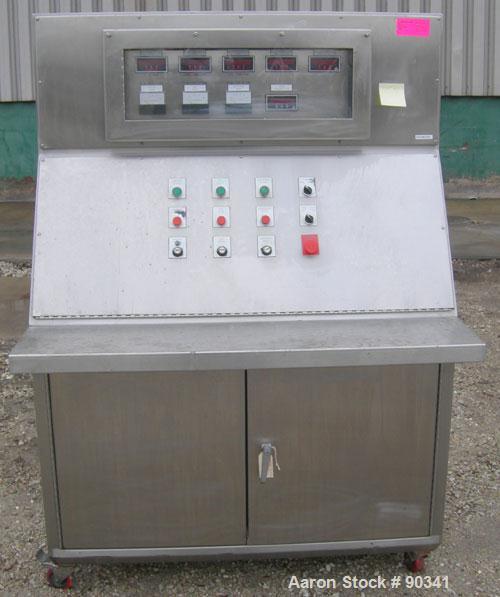 Used Ross Versa Mixer, Model PVM-100, 304 stainless steel.  Rated for full vacuum (29.5" HG) and 5 psi air for discharge purposes only. Change can design, triple agitation. (1) Anchor style agitator,...