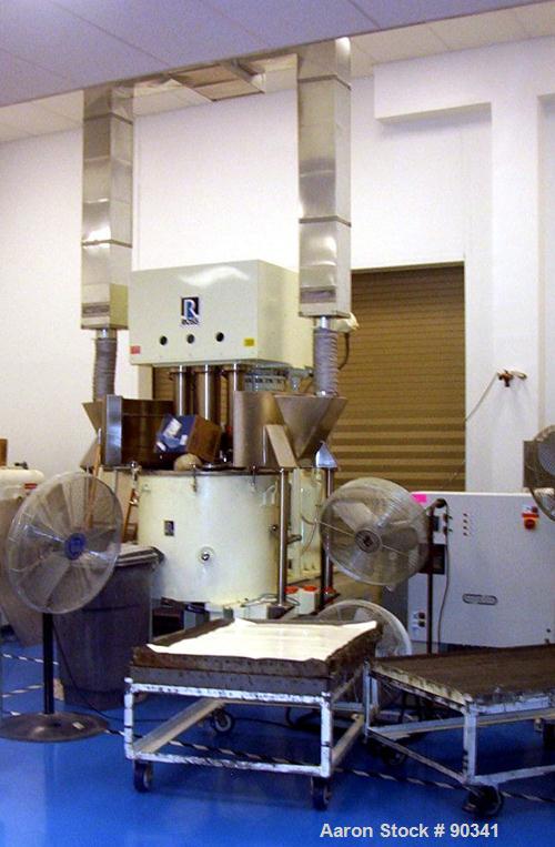 Used Ross Versa Mixer, Model PVM-100, 304 stainless steel.  Rated for full vacuum (29.5" HG) and 5 psi air for discharge purposes only. Change can design, triple agitation. (1) Anchor style agitator,...