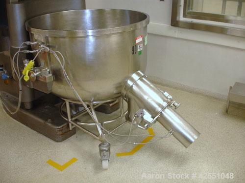 Used Collette High Shear Mixer, Model Gral 600. 43" Diameter stainless steel non jacketed bowl, plug valve discharge, with chopper and main drive with controls, serial #85MG60053. AS IS WHERE IS, LOA...