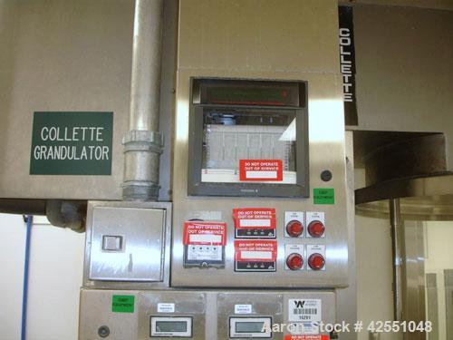 Used Collette High Shear Mixer, Model Gral 600. 43" Diameter stainless steel non jacketed bowl, plug valve discharge, with chopper and main drive with controls, serial #85MG60053. AS IS WHERE IS, LOA...