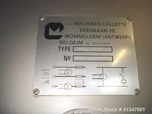 Used Collette High Shear Granulator, 150 Liter, Model GRAL150. This is a standard GRAL granulation mill with top-entering 3 winged anchor blade, and top entering high speed chopper. The unit features...