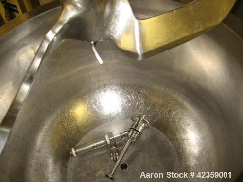 Used Collette 75 Liter High Shear Granulator, Model VACTRON 75, 316L polished stainless steel contact parts. Jacketed bowl 20-1/2'' diameter x 15'' deep. Internal rated 10 psig at -20 to 320 deg F, 3...