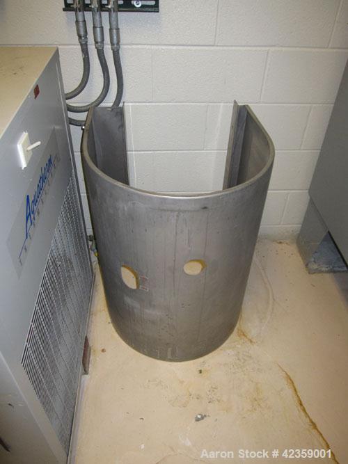Used Collette 75 Liter High Shear Granulator, Model VACTRON 75, 316L polished stainless steel contact parts. Jacketed bowl 20-1/2'' diameter x 15'' deep. Internal rated 10 psig at -20 to 320 deg F, 3...