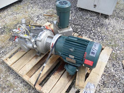 Used Collette 75 Liter High Shear Granulator, Model VACTRON 75, 316L polished stainless steel contact parts. Jacketed bowl 20-1/2'' diameter x 15'' deep. Internal rated 10 psig at -20 to 320 deg F, 3...