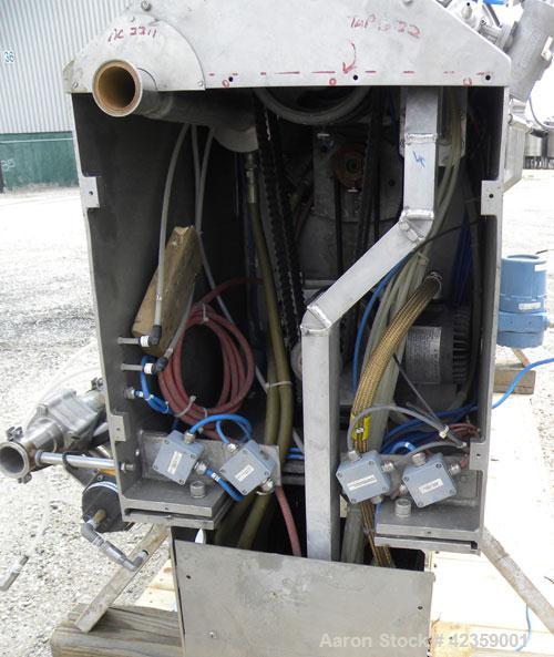Used Collette 75 Liter High Shear Granulator, Model VACTRON 75, 316L polished stainless steel contact parts. Jacketed bowl 20-1/2'' diameter x 15'' deep. Internal rated 10 psig at -20 to 320 deg F, 3...