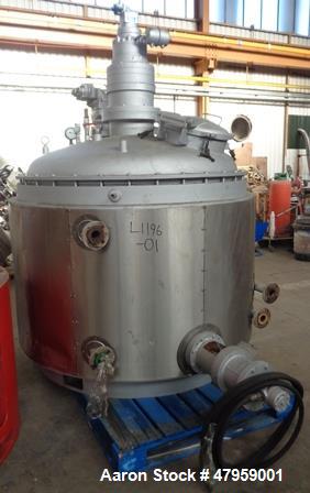 Used Fillworth Type Fillmastic Approximately 1,000 Litre Jacketed Hot Melt Mixer. Approximately mm diameter x mm straight side. Has welded flat bottom and bolted dished top heads. Internally rated at...