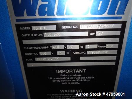 Used Fillworth Type Fillmastic Approximately 1,000 Litre Jacketed Hot Melt Mixer. Approximately mm diameter x mm straight side. Has welded flat bottom and bolted dished top heads. Internally rated at...