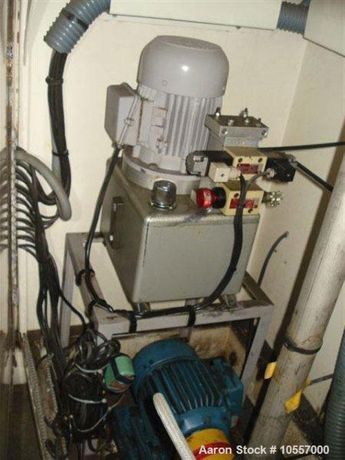 Used Fryma Model 400 Vacuum Mixer.  Includes (2) jacketed mixing tanks measuring 33.25" diameter x 38" deep.  Agitation has scrape surface, auger and dispenser.  Hydraulic bowl lift.  Machine footpri...