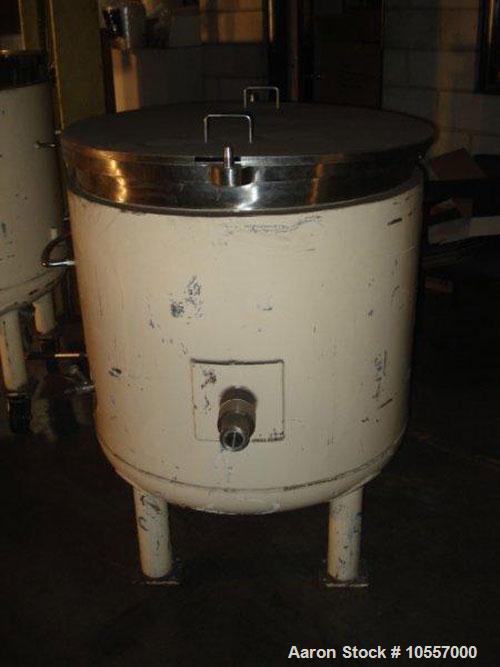 Used-Fryma Model 400 Vacuum Mixer.  Includes (2) jacketed mixing tanks measuring 33.25" diameter x 38" deep.  Agitation has ...