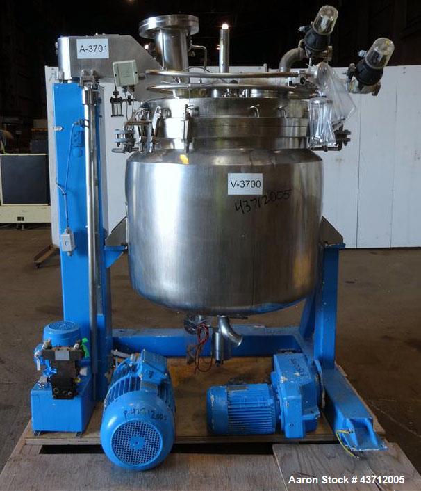 Used Hellmich Reactor, 110 Gallon, 316 Stainless Steel, Vertical.
