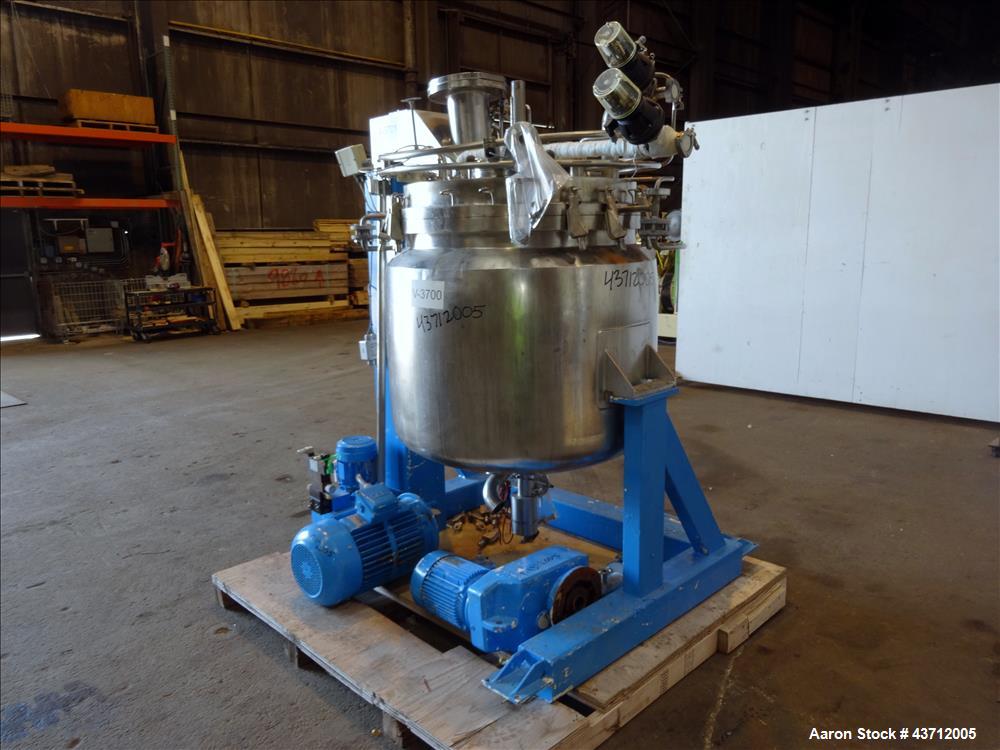 Used- Hellmich Reactor, 110 Gallon, 316 Stainless Steel, Vertical.