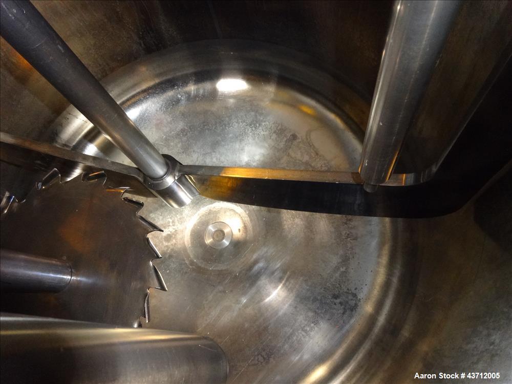 Used Hellmich Reactor, 110 Gallon, 316 Stainless Steel, Vertical.