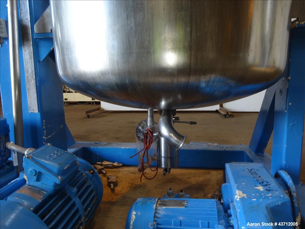 Used Hellmich Reactor, 110 Gallon, 316 Stainless Steel, Vertical.