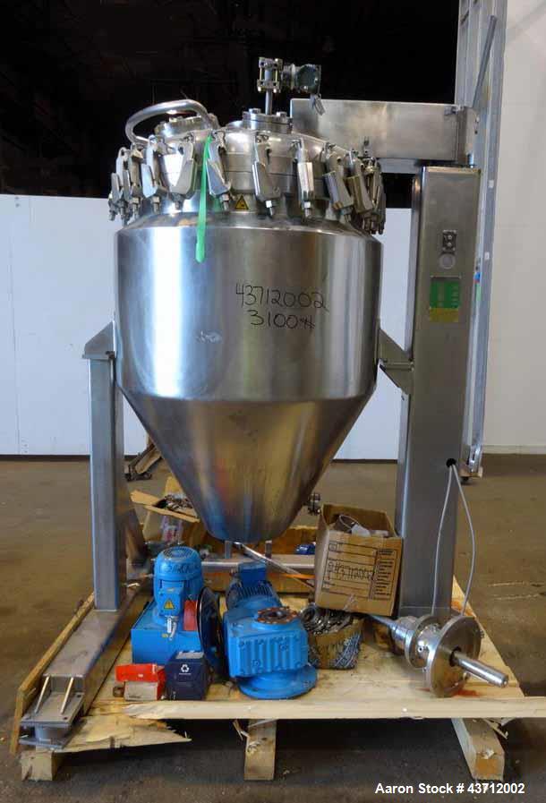 Used- Hellmich Reactor, 105 Gallon, 316 Stainless Steel, Vertical.