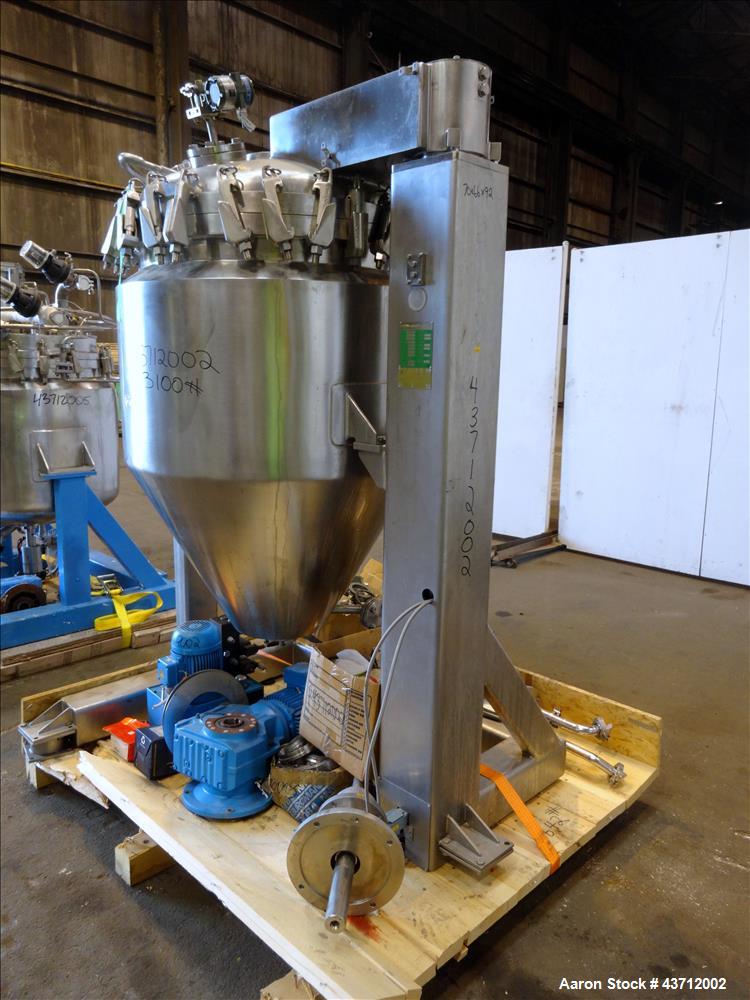 Used Hellmich Reactor, 105 Gallon, 316 Stainless Steel, Vertical.