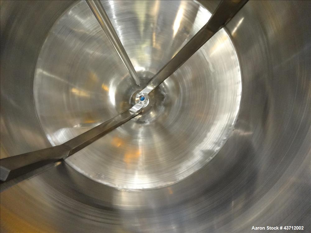 Used Hellmich Reactor, 105 Gallon, 316 Stainless Steel, Vertical.