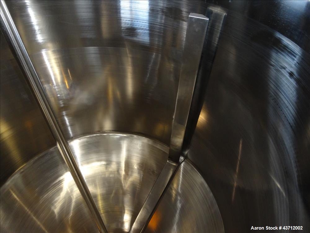 Used Hellmich Reactor, 105 Gallon, 316 Stainless Steel, Vertical.