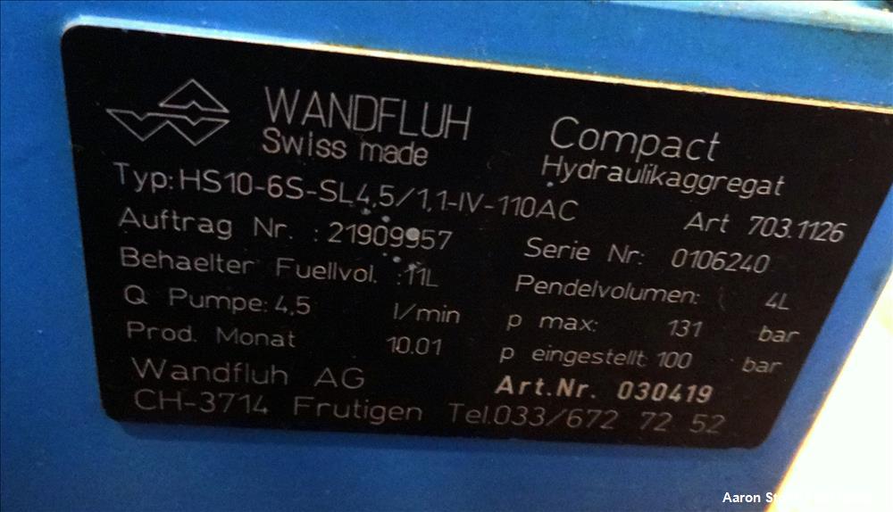 Used Hellmich Reactor, 105 Gallon, 316 Stainless Steel, Vertical.