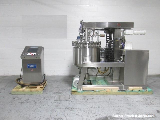 Used Fryma 250 Liter Planetary Mixer, Model VME-250. 424 Liter total capacity, 250 liter working capacity, 316L stainless steel product contact surfaces, approximately 33" diameter x 27" straight sid...