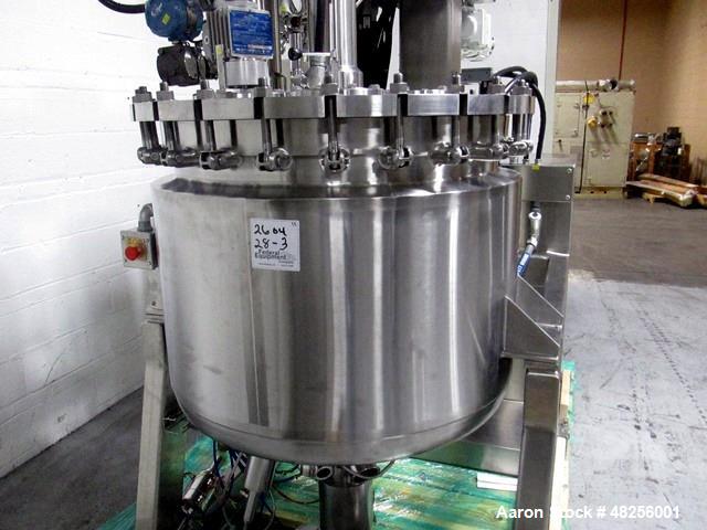 Used Fryma 250 Liter Planetary Mixer, Model VME-250. 424 Liter total capacity, 250 liter working capacity, 316L stainless steel product contact surfaces, approximately 33" diameter x 27" straight sid...