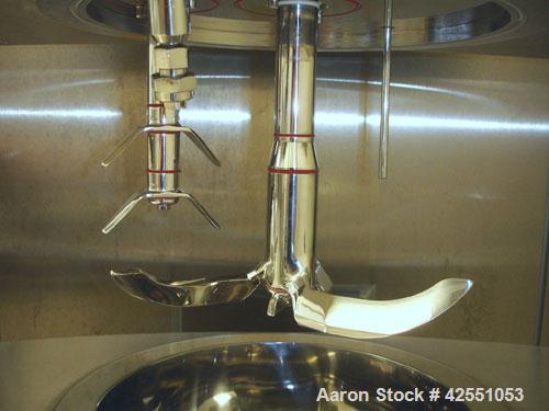 Used GEA Aeromatic Collette Single Pot High Shear Mixer, Model ULTIMAGRAL 10. 10 Liter jacketed bowl with chopper and main blades, PLC controls, 460 volt, provision for soft wall containment, serial ...
