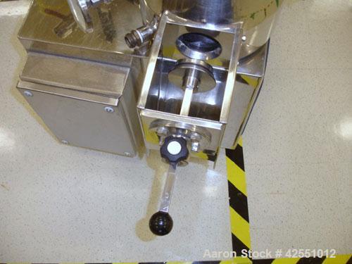 Used Glatt Powerex High Shear Mixer, Model FM-VG-05, stainless steel. 5 Liter (1.32 gallon) jacketed bowl, 3 liter (.79 gallon) working capacity, 1.5 kW main drive, .4 kW chopper, on portable base wi...