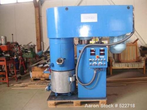 USED: Grieser planetary mixer, model VPLD70. 18 gallon (70 liter) mixing capacity, stainless steel on product contact parts. Rated forvacuum (-1). 302 deg F/150 deg C working temp. Triple agitation, ...