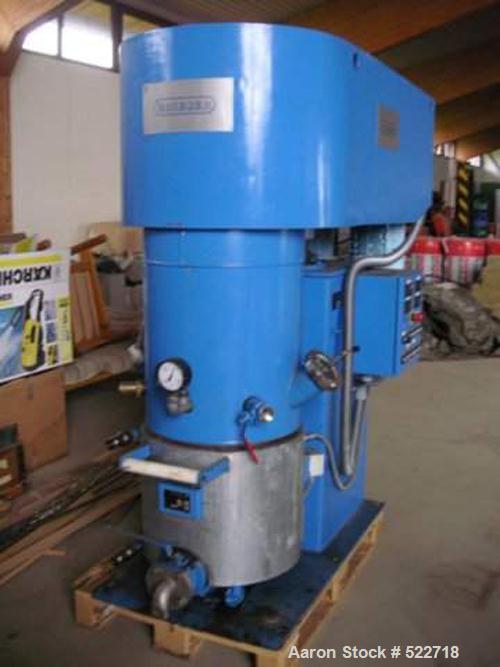 USED: Grieser planetary mixer, model VPLD70. 18 gallon (70 liter) mixing capacity, stainless steel on product contact parts. Rated forvacuum (-1). 302 deg F/150 deg C working temp. Triple agitation, ...