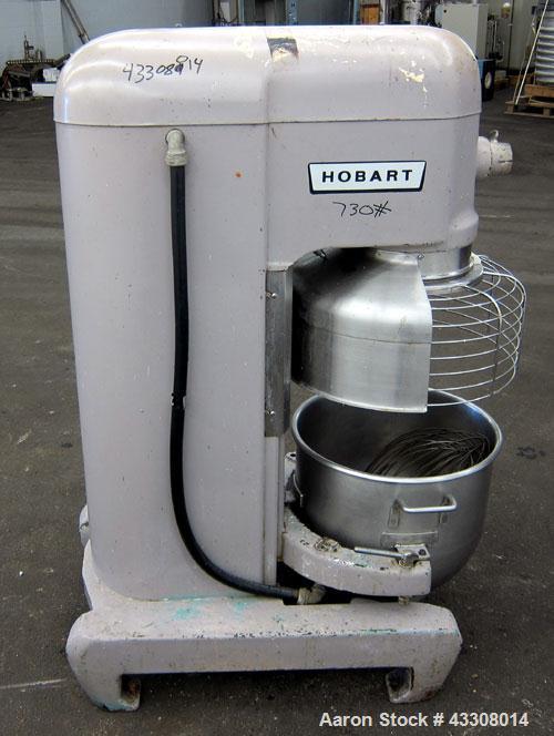 Used Hobart All Purpose Mixer, Model H-600, 60 Quart Capacity (15 Gallon). (4) Fixed speeds. Includes a wire stainless steel bowl guard, manual bowl lift, (1) 18” diameter x 16” deep 304 stainless st...