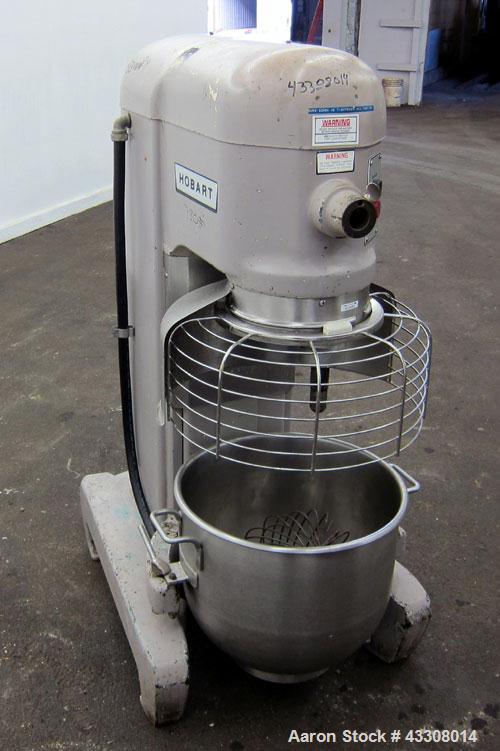 Used Hobart All Purpose Mixer, Model H-600, 60 Quart Capacity (15 Gallon). (4) Fixed speeds. Includes a wire stainless steel bowl guard, manual bowl lift, (1) 18” diameter x 16” deep 304 stainless st...