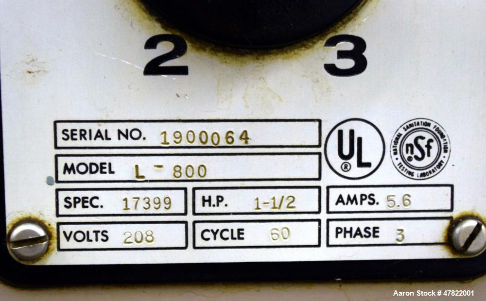 Used Hobart All Purpose Mixer, Model L-800, 80 Quart Capacity.