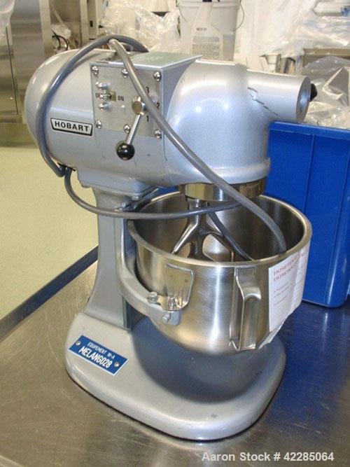 Used Hobart Mixer, Model N50. Stainless steel construction, 5 quart capacity bowl with beater, serial# 99-219-80.