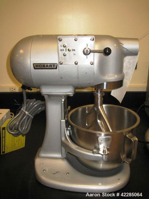 Used Hobart Mixer, Model N50. Stainless steel construction, 5 quart capacity bowl with beater, serial# 99-219-80.