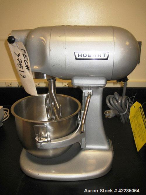 Used Hobart Mixer, Model N50. Stainless steel construction, 5 quart capacity bowl with beater, serial# 99-219-80.