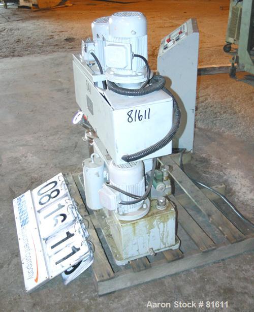USED: Hong Yun Machinery planetary Powermix, model DLH-2. Mixing capacity of .75 to .50 gallons, total capacity of .6 gallons, 304 stainless steel. Jacketed mix can 6-3/4" diameter x 6-1/2" deep, top...