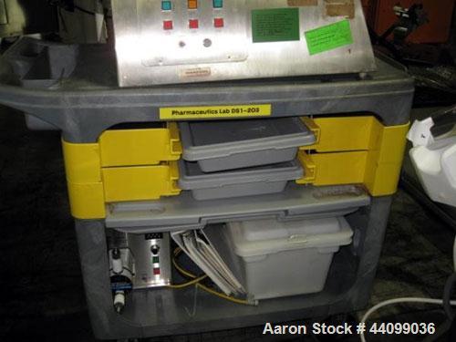 Used Key High Shear Granulating Mixer, Model KG5, Stainless Steel. (3) Bowls, top mounted chopper, on base. Serial# J1-2902.