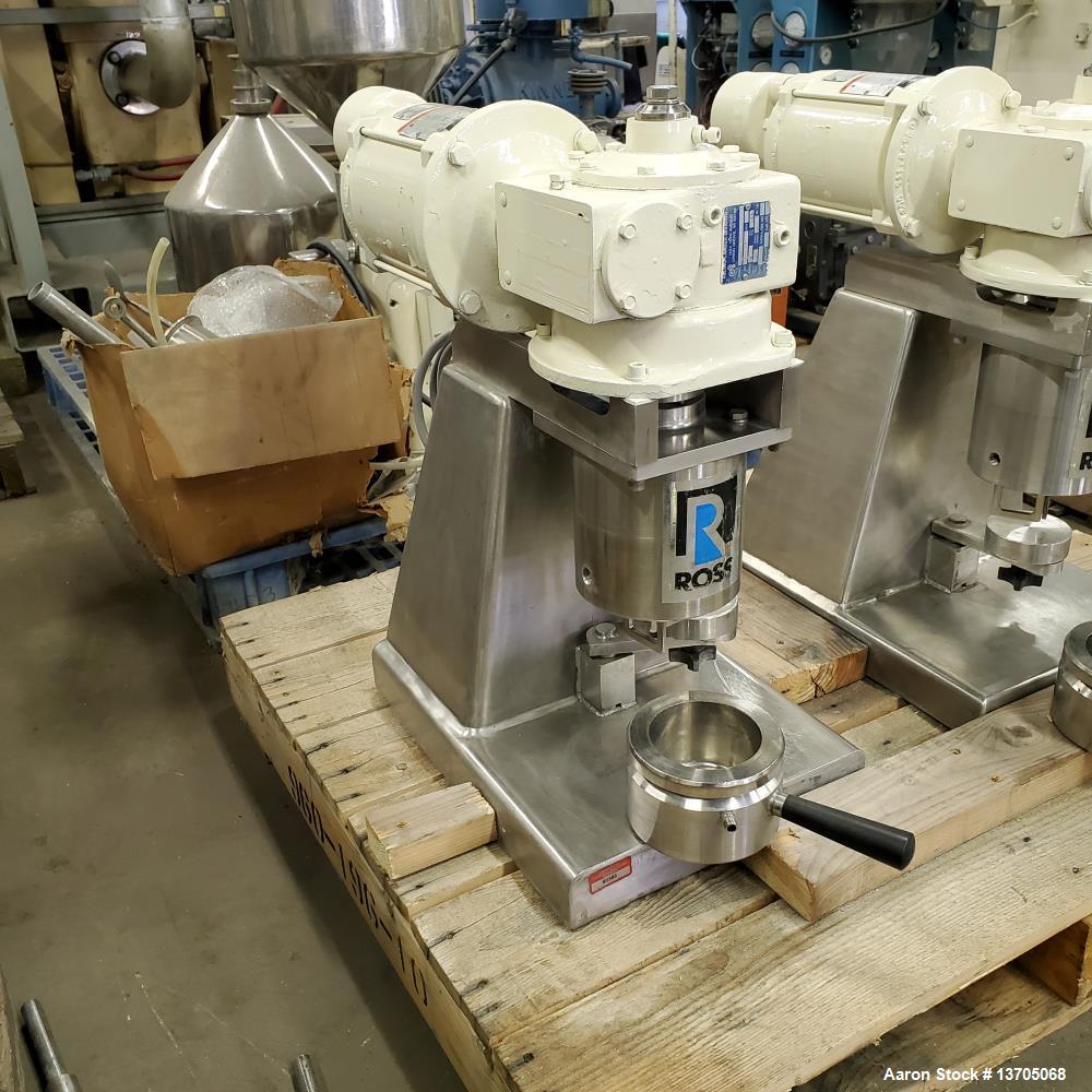 Used 1/2 Pint Ross Vacuum, Jacketed Double Planetary Mixer