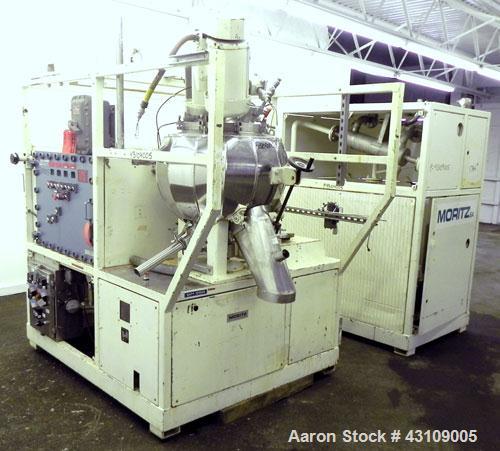 Used Moritz S.A. Turbosphere Mixer / Granulator / Dryer, Model MC24BU, 316 Stainless Steel.Approximate 24’’ diameter spherically shaped jacketed chamber, approximate 40 liter (10.5 gallon) capacity.B...