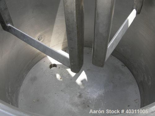 Used Ross Double Planetary Mixer, model HDM100, 304 stainless steel. 10-100 gallon working capacity. 34 1/2'' diameter x 28'' deep carbon steel jacketed can, rated internal FV, jacket 90 psi at 331 d...