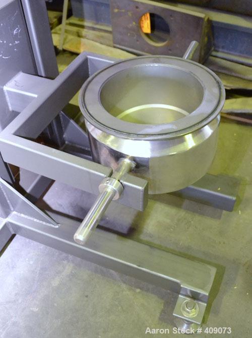Unused- Lab Size Vacuum Double Planetary Mixer, 316 Stainless Steel. Approximate mixing capacity 3.7 liter (1 gallon). (2) 316 Stainless steel stirrers. Top stationary cover with sight glass, manual ...