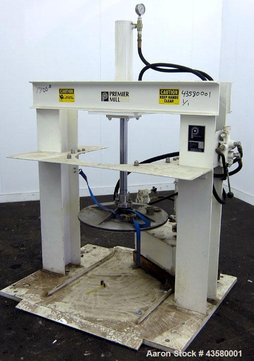 Used Premier Mill Hydraulic Ram Can Discharger, Model CSD-PR