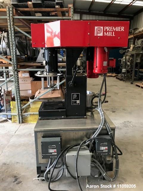 Used Premier Mill Dual Shaft Vacuum Mixer, 2 Gallon. Model ESD/V-2/1