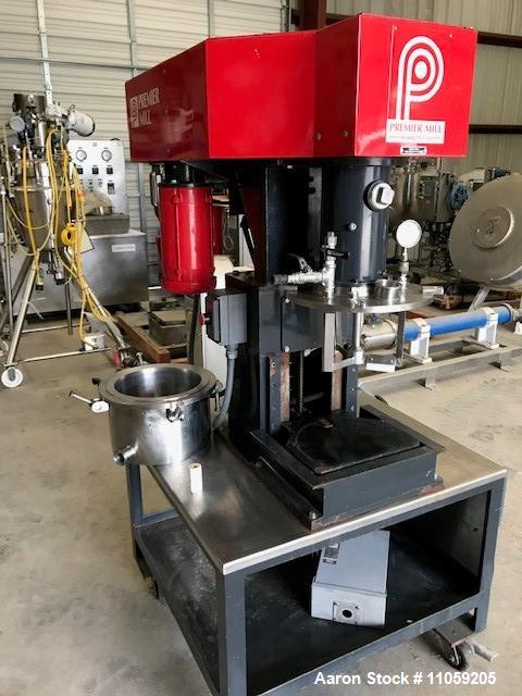 Used Premier Mill Dual Shaft Vacuum Mixer, 2 Gallon. Model ESD/V-2/1