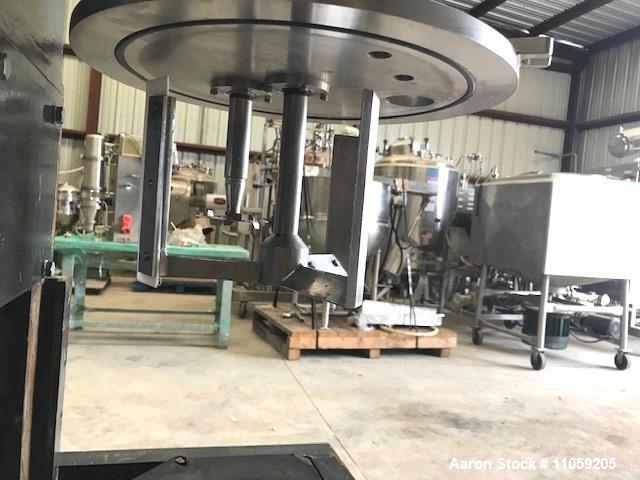 Used Premier Mill Dual Shaft Vacuum Mixer, 2 Gallon. Model ESD/V-2/1