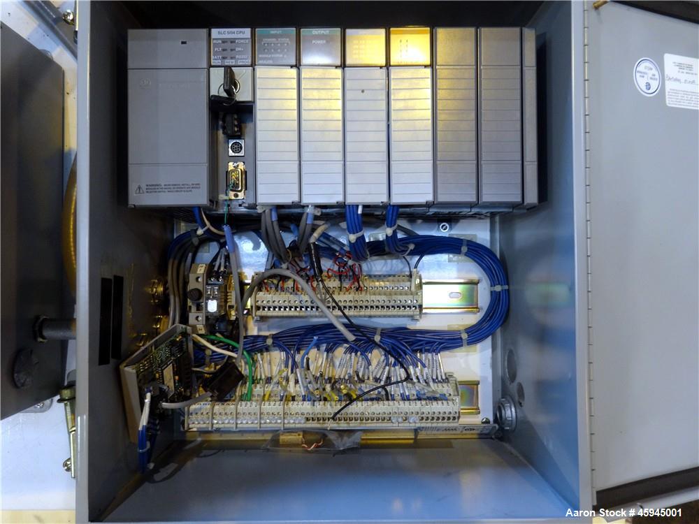 Used Premier Mill Triple Shaft Hidrobot Planetary Mixer, Model MPVDV-360. Approximately 96 gallon total capacity. 304 stainless steel contact parts. With (3) jacketed mix cans, each approx. 31 " ID x...