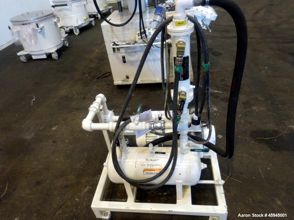 Used Premier Mill Triple Shaft Hidrobot Planetary Mixer, Model MPVDV-360. Approximately 96 gallon total capacity. 304 stainless steel contact parts. With (3) jacketed mix cans, each approx. 31 " ID x...