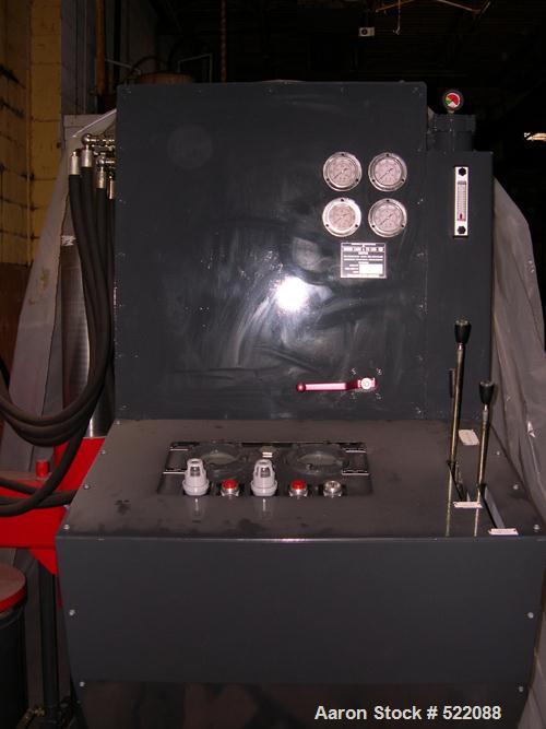 USED: Premier Mill Paragon twin shaft mixer. Carbon steel construction50 liter (13.2 gallon) capacity. Slow speed impeller is infinitelyvariable 0 to 150 rpm. Hi speed impeller is construction of 304...