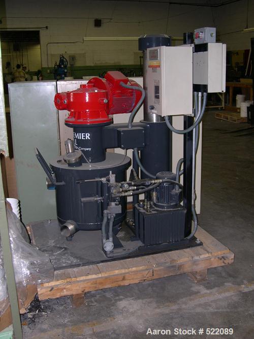 USED: Premier Mill Paragon twin shaft mixer. Carbon steel/stainlesssteel construction, 50 liter (13.2 gallon) capacity. Unit includes a50 liter jacketed change can. Can is vacuum capable. Does not in...